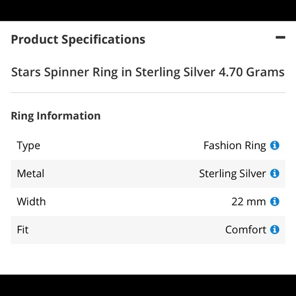 925 Silver star spinner ring - Picture 6 of 6